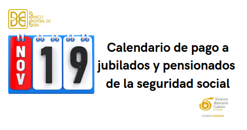 Imagen relacionada con la noticia :Calendario de pago a jubilados y pensionados de la seguridad social